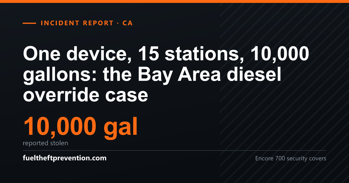 Social preview image for: One device, 15 stations, 10,000 gallons: the Bay Area diesel override case