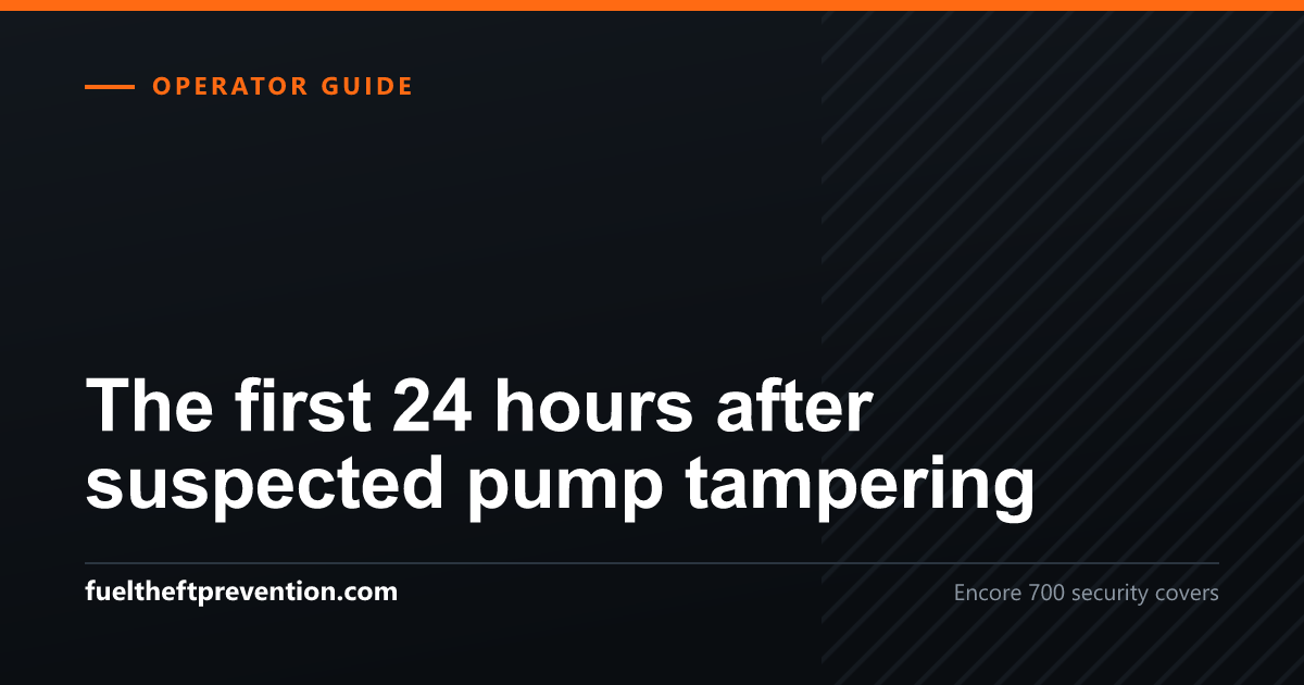Social preview image for: The first 24 hours after suspected pump tampering