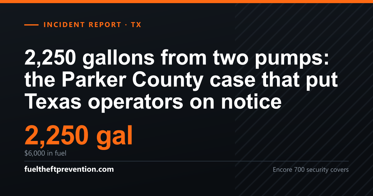 Social preview image for: 2,250 gallons from two pumps: the Parker County case that put Texas operators on notice